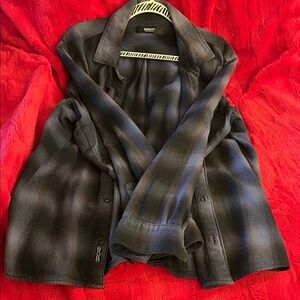 Burton Black and Gray Plaid Shirt